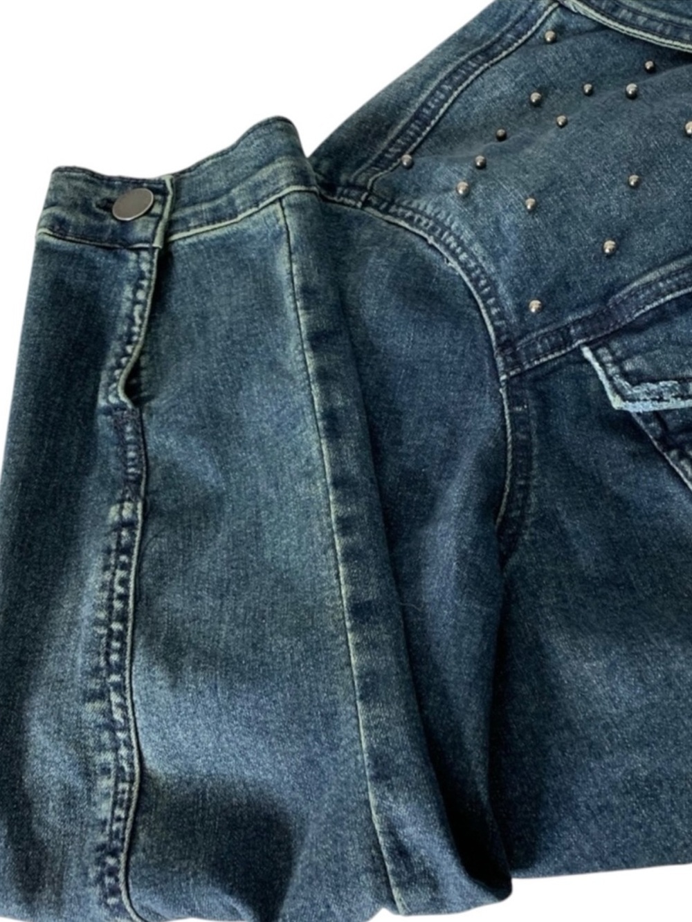 Juicy Couture Studded Stretch Denim Jacket XL NWT Y2K Rhinestone - Picture 7 of 14